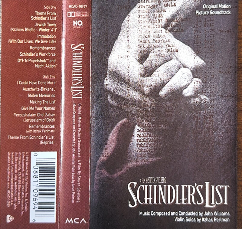 John Williams, Itzhak Perlman – Schindler's List (Original Motion Picture Soundtrack) (Ed. 1993 USA)
