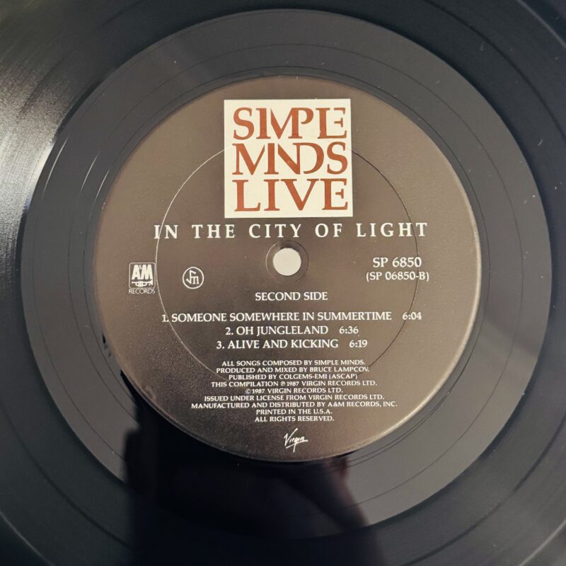 Simple Minds – Live In The City Of Light (Ed. 1987 USA) - Imagen 6