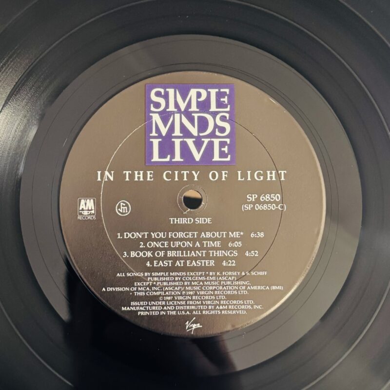 Simple Minds – Live In The City Of Light (Ed. 1987 USA) - Imagen 4