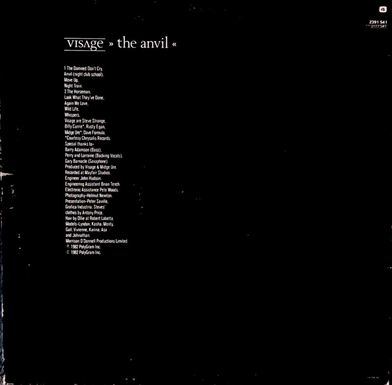 Visage – The Anvil (Ed. 1982 EU) - Imagen 2