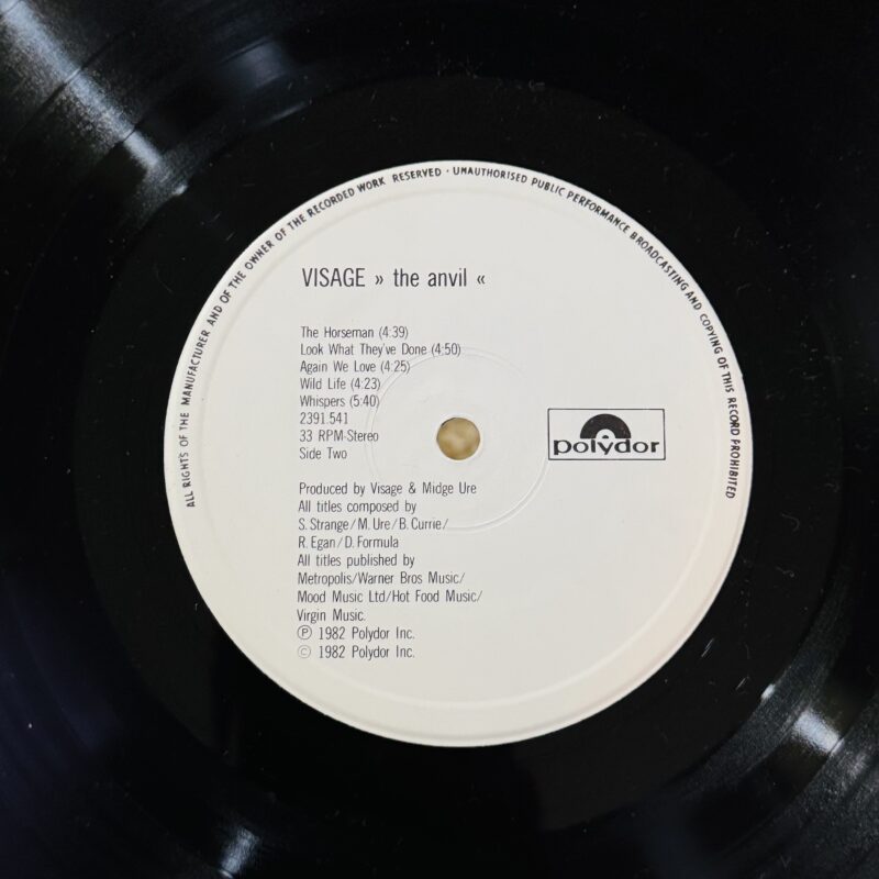 Visage – The Anvil (Ed. 1982 EU) - Imagen 4